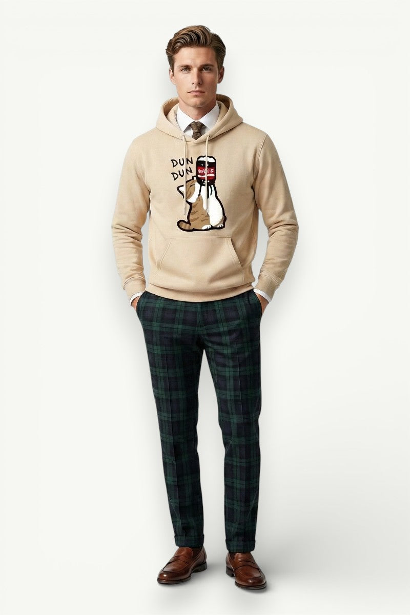 Cartoon Cat Graphic Hoodie