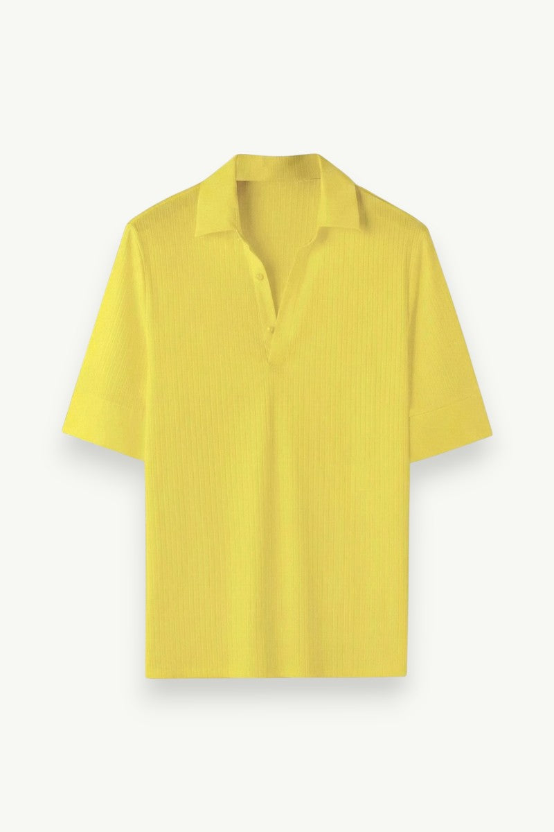 Korean V-Neck Short-Sleeve Shirt