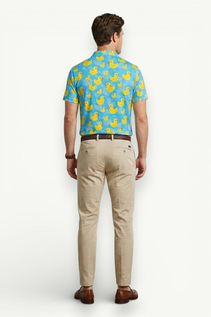 3D Duck Print Polo Shirt