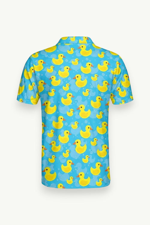 3D Duck Print Polo Shirt