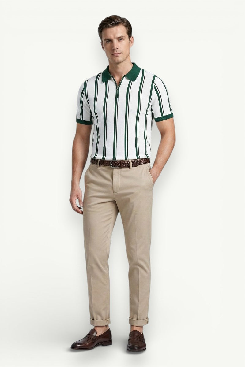 Contrast Collar Polo Shirt