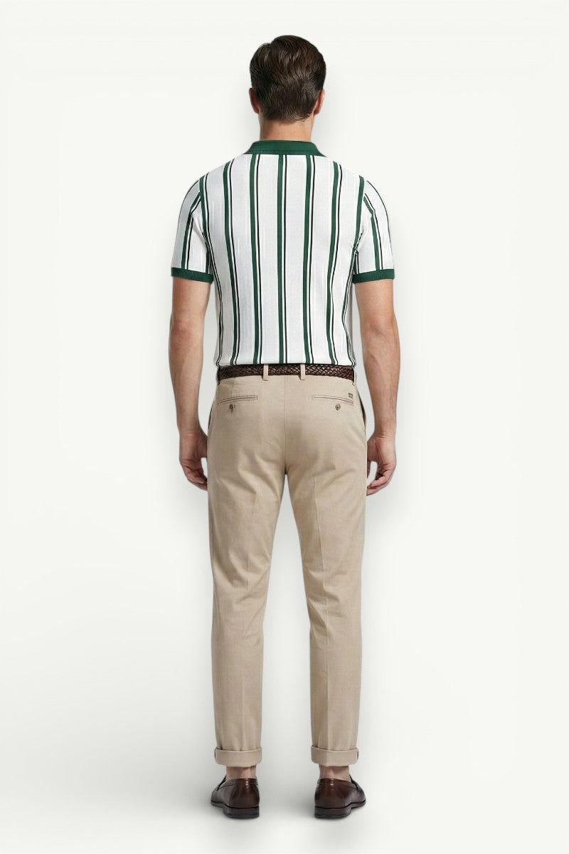 Contrast Collar Polo Shirt