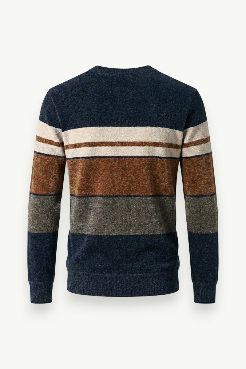 Striped Chenille Knit Sweater