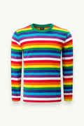 Contrast Stripe 3D Print Long-Sleeve T-Shirt