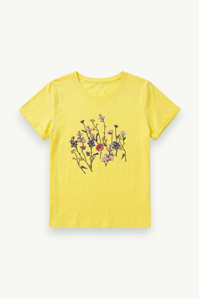 Oversized Floral Graphic T-Shirt