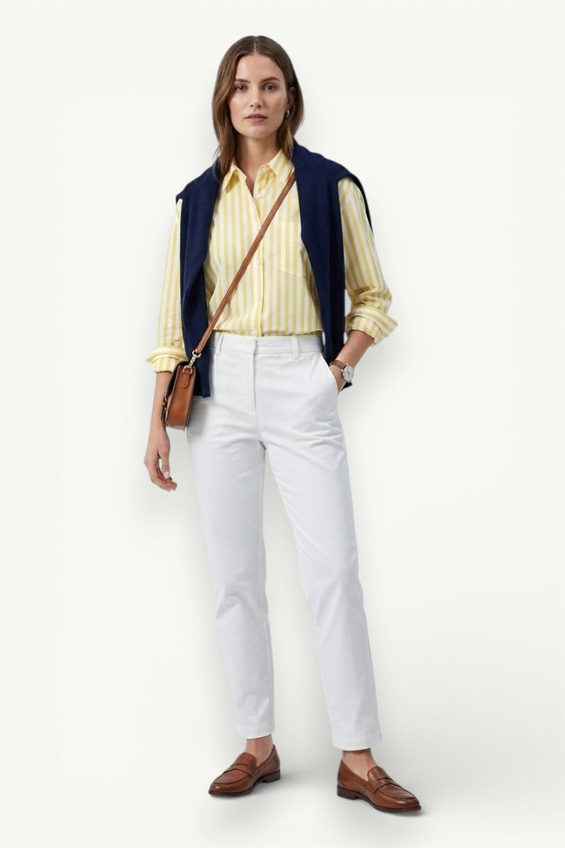 Striped Long-Sleeve Casual Shirt