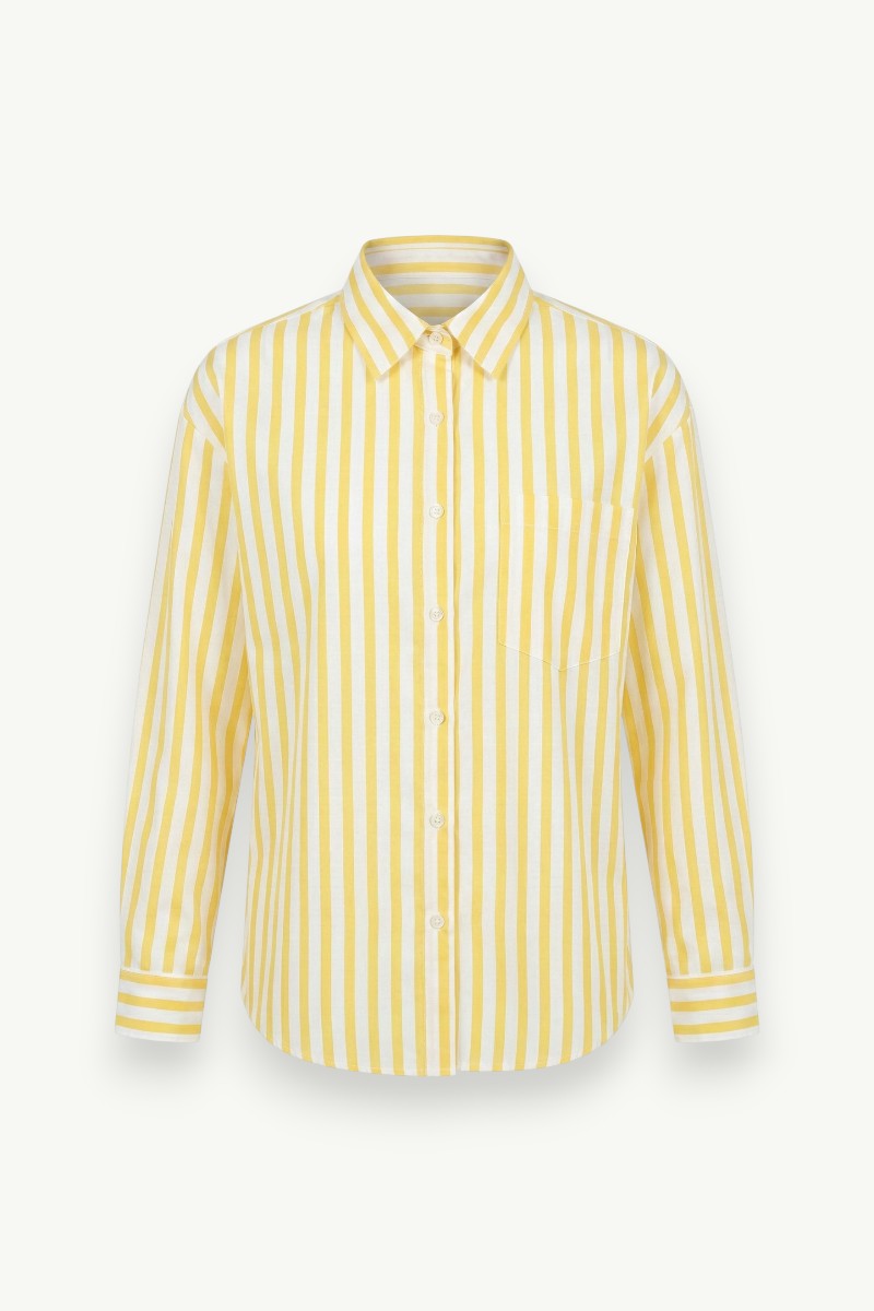 Striped Long-Sleeve Casual Shirt