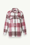Plaid Flannel Button-Down Shirt Jacket