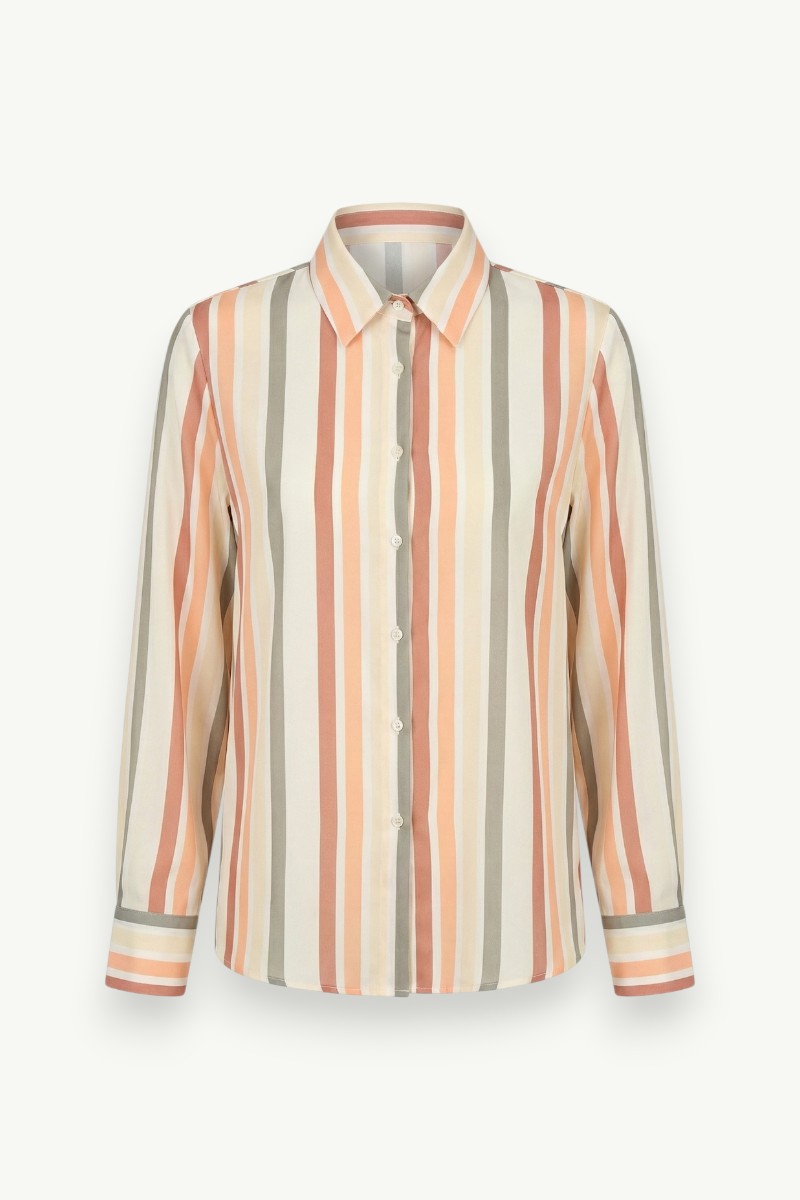 Striped Button-Down Work Shirt