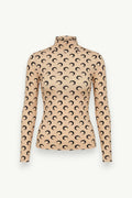 Moon Print Long-Sleeve Streetwear T-Shirt