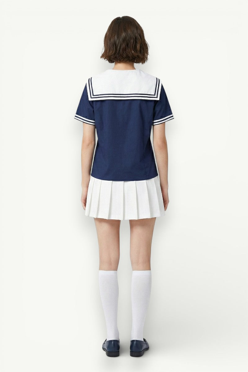 Sailor Collar Cotton Blouse