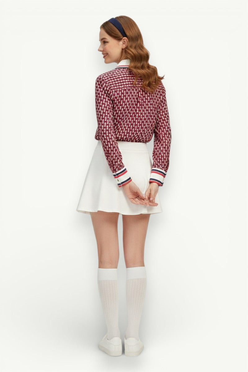 Luxury Satin Print Slim-Fit Shirt