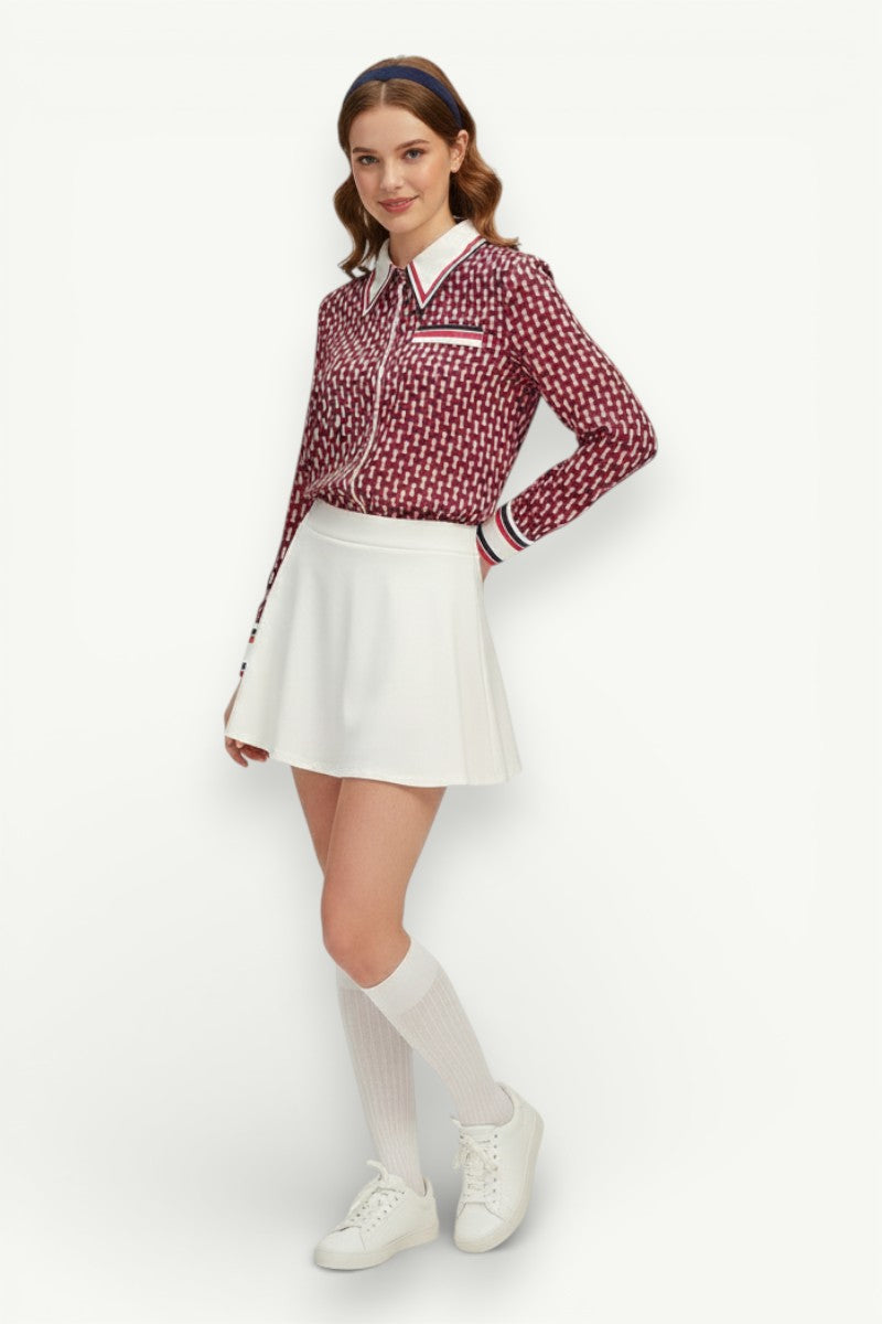 Luxury Satin Print Slim-Fit Shirt