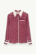 Luxury Satin Print Slim-Fit Shirt