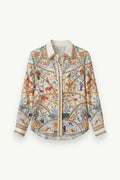 Floral Print Long-Sleeve Blouse
