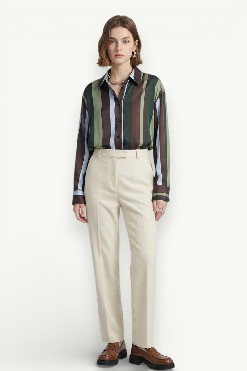 Chic Striped Long-Sleeve Shirt