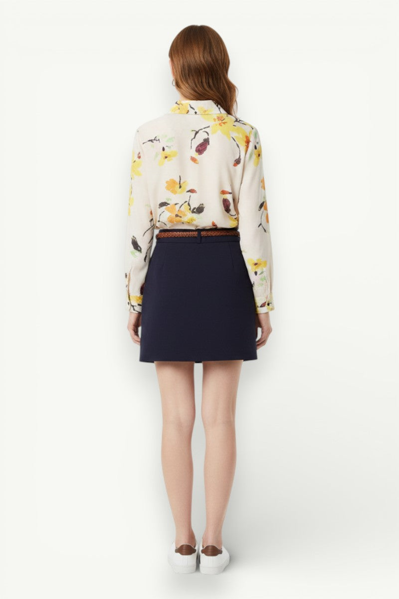Floral Print Loose Button-Down Shirt