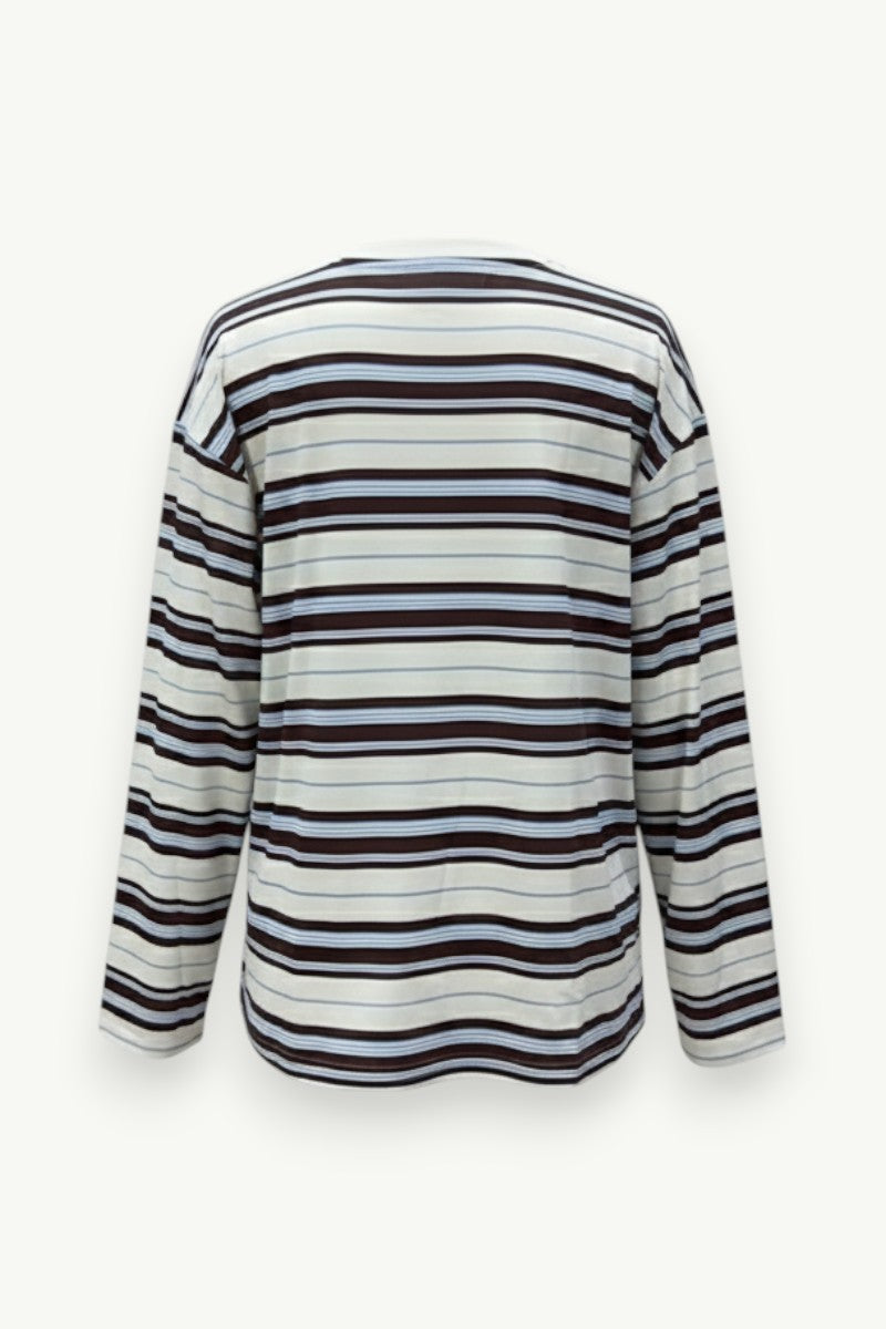 Contrast Long-Sleeve Streetwear Top