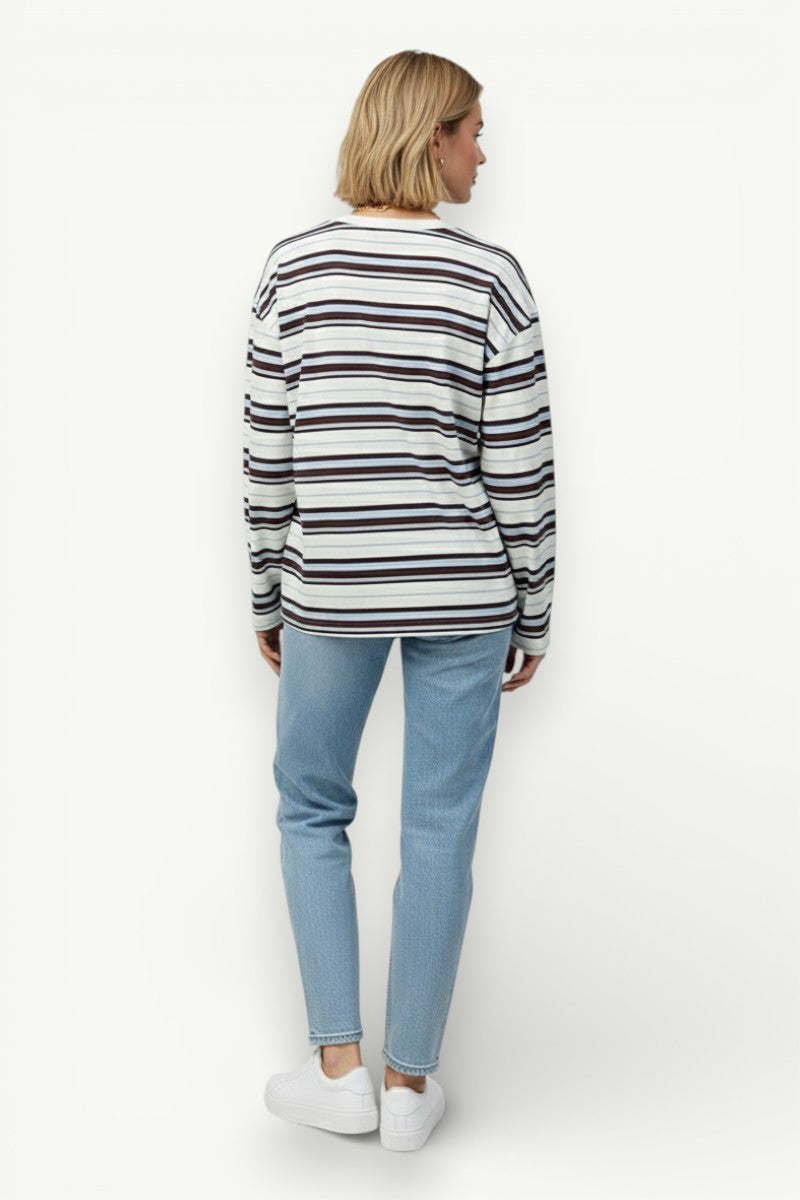 Contrast Long-Sleeve Streetwear Top