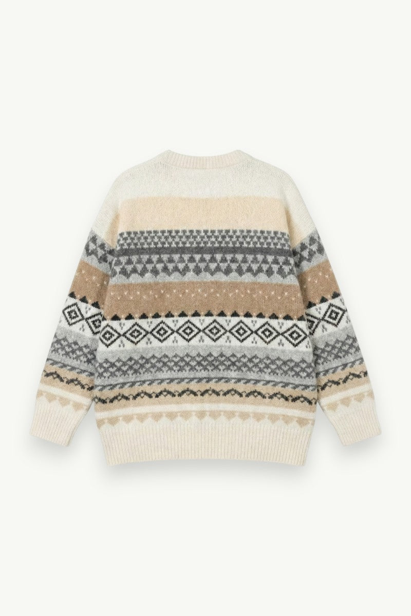 Argyle Knit Pullover Sweater