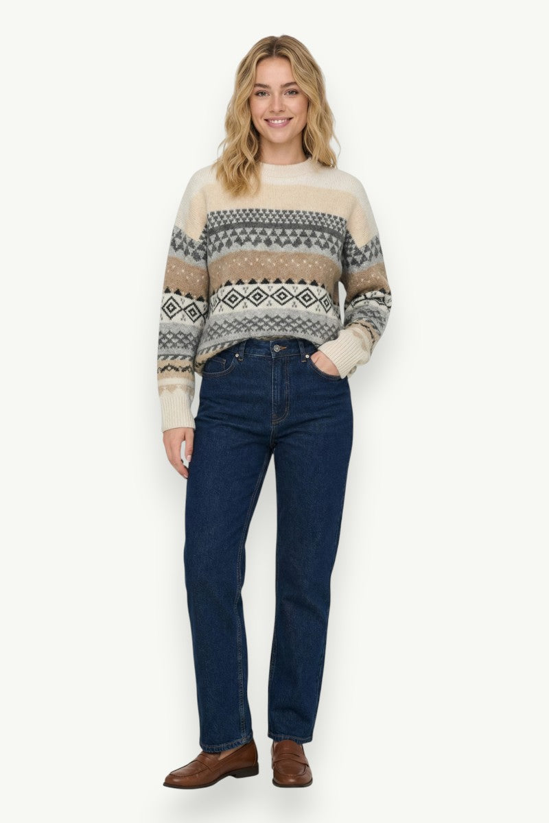 Argyle Knit Pullover Sweater