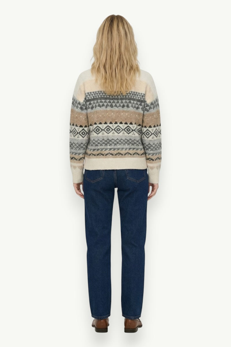 Argyle Knit Pullover Sweater