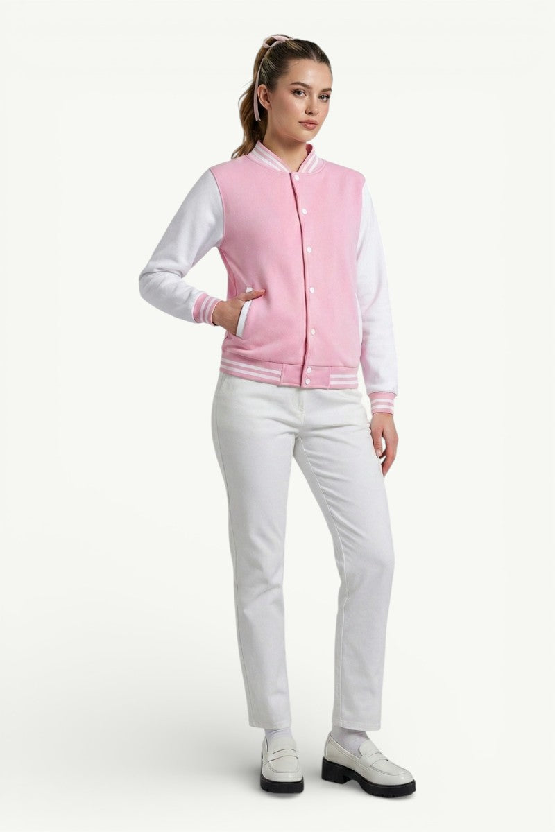 Two-Tone Baseball Bomber Jacket