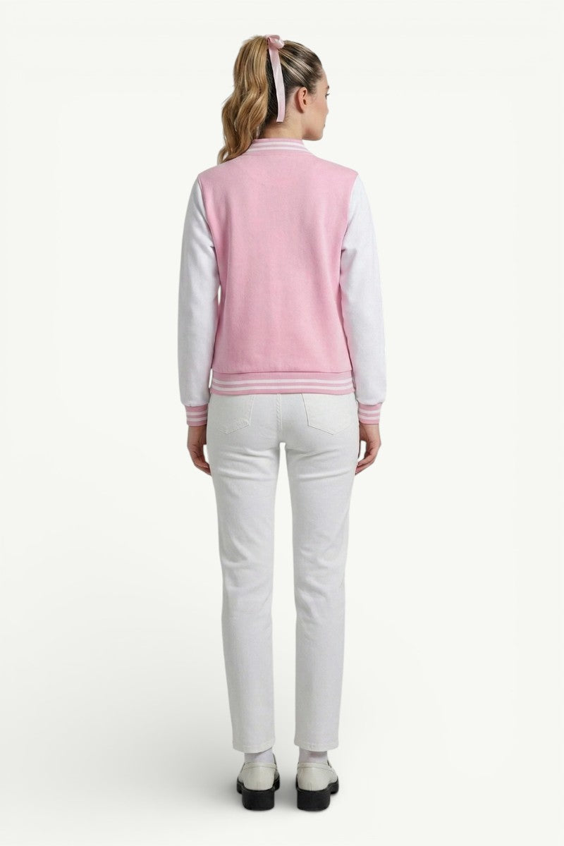 Two-Tone Baseball Bomber Jacket