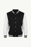 Oversized Fleece Baseball Jacket