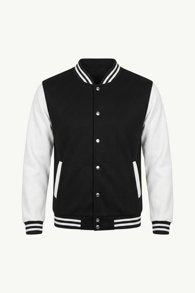 Oversized Fleece Baseball Jacket
