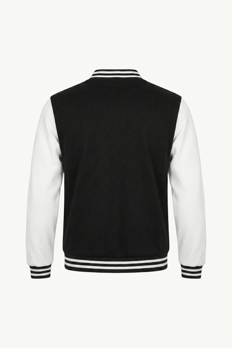 Oversized Fleece Baseball Jacket