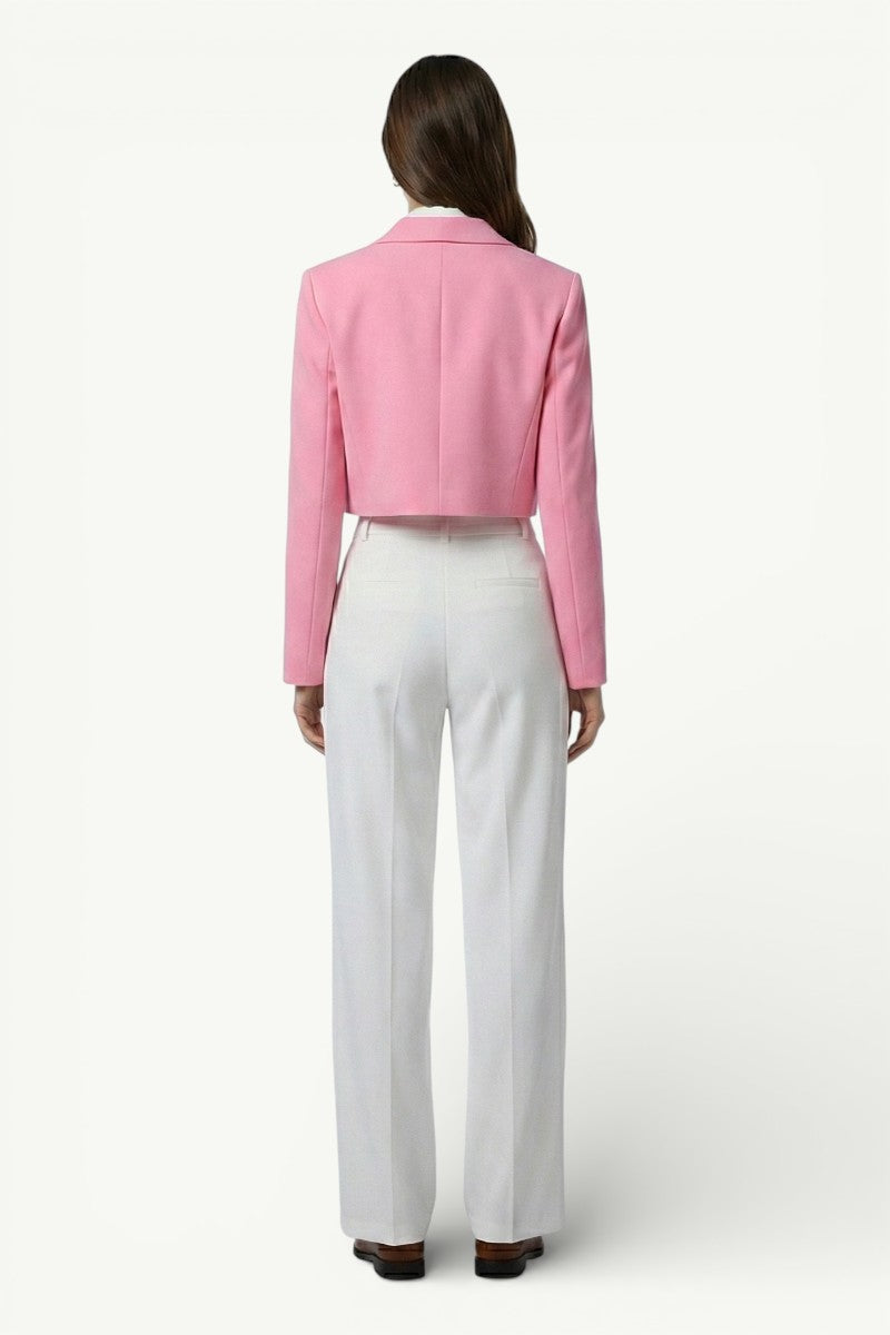 Cropped High-Street Lapel Blazer