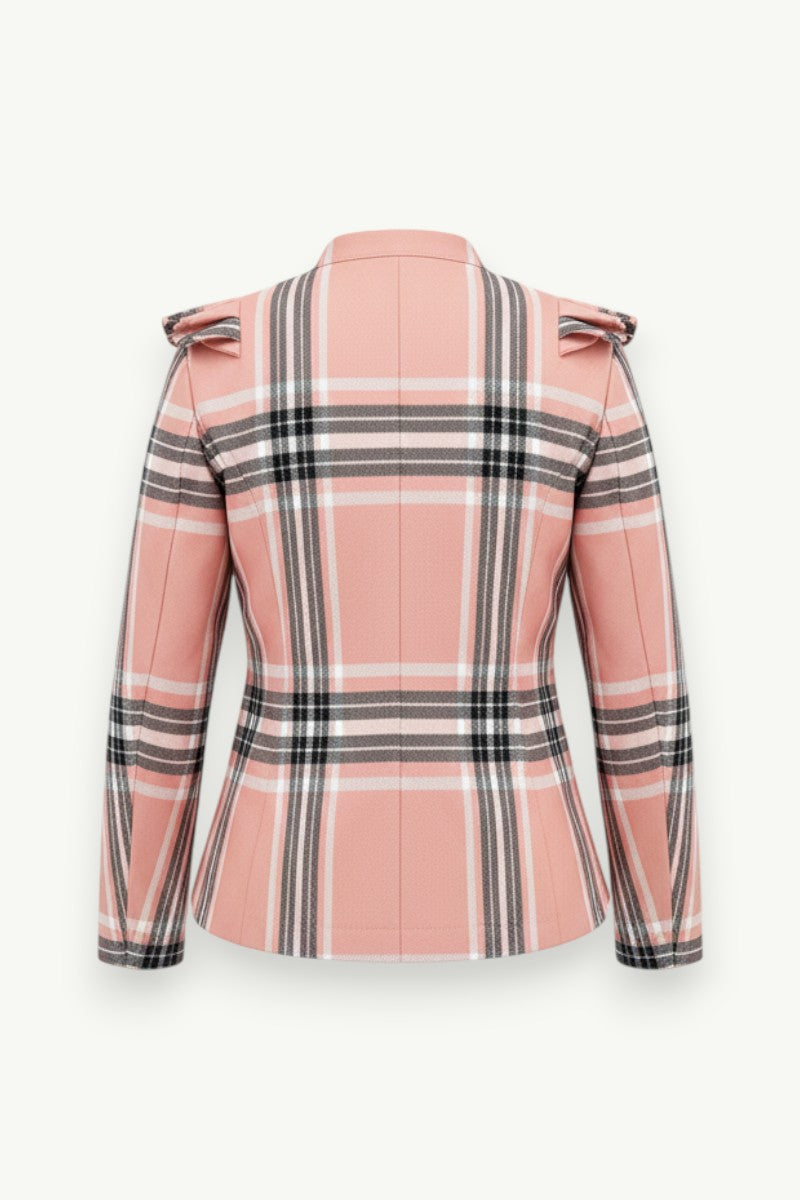 Oversized Striped Casual Zip Jacket