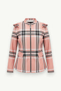 Oversized Striped Casual Zip Jacket