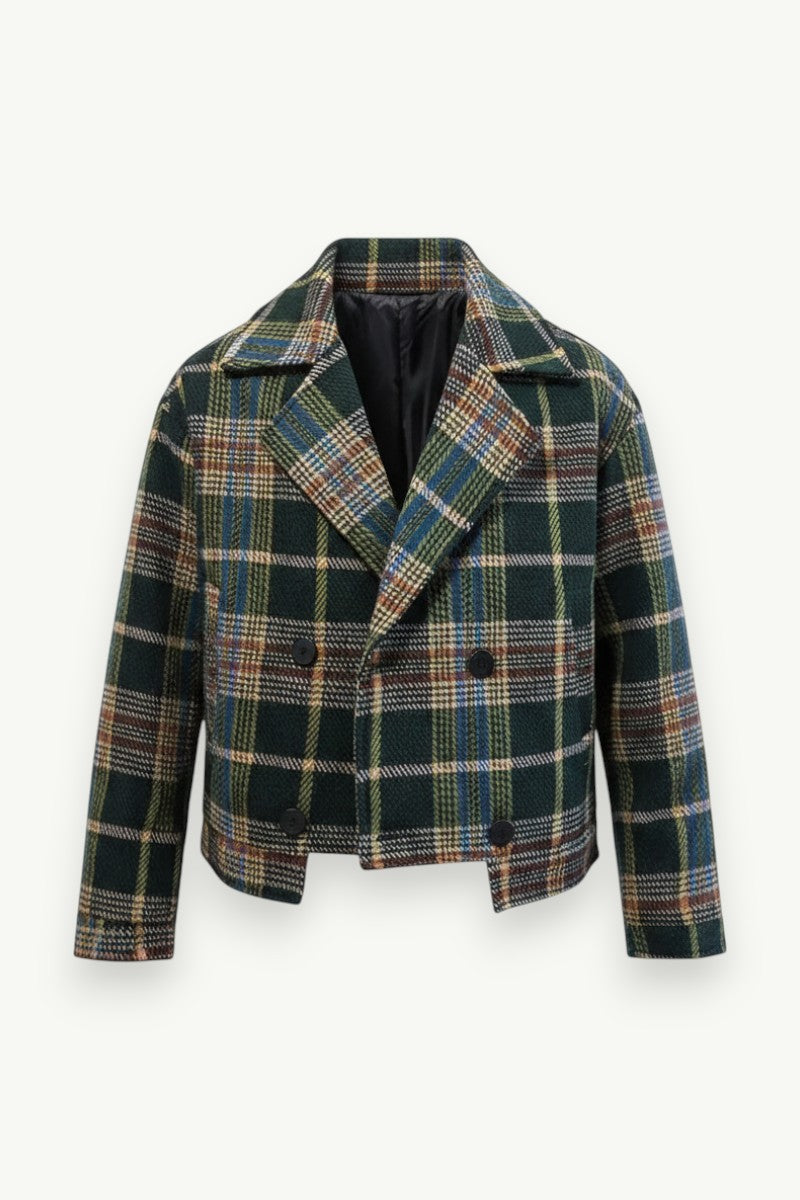 Plaid Cropped Jacket