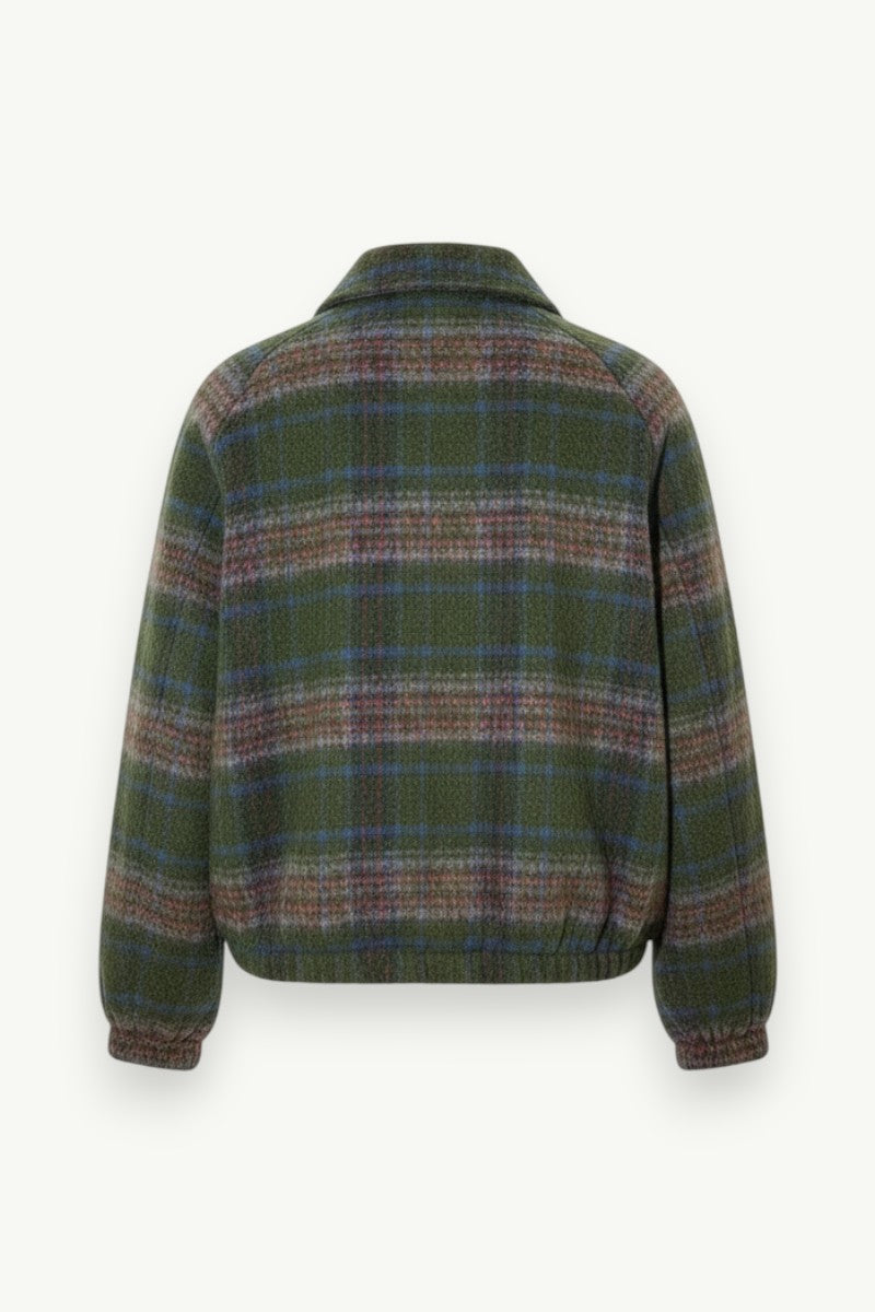 Indie Plaid Quilted Oversized Jacket