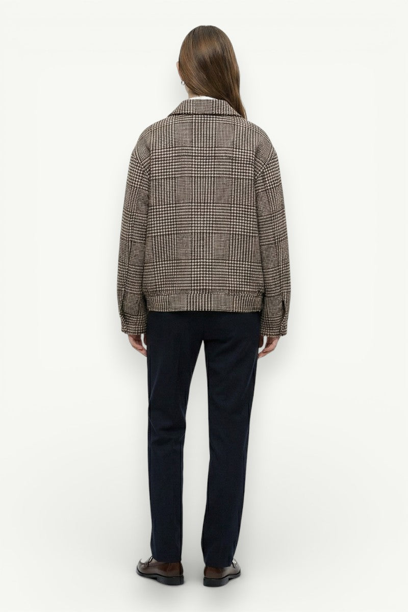 Checkered Collar Pilot Jacket