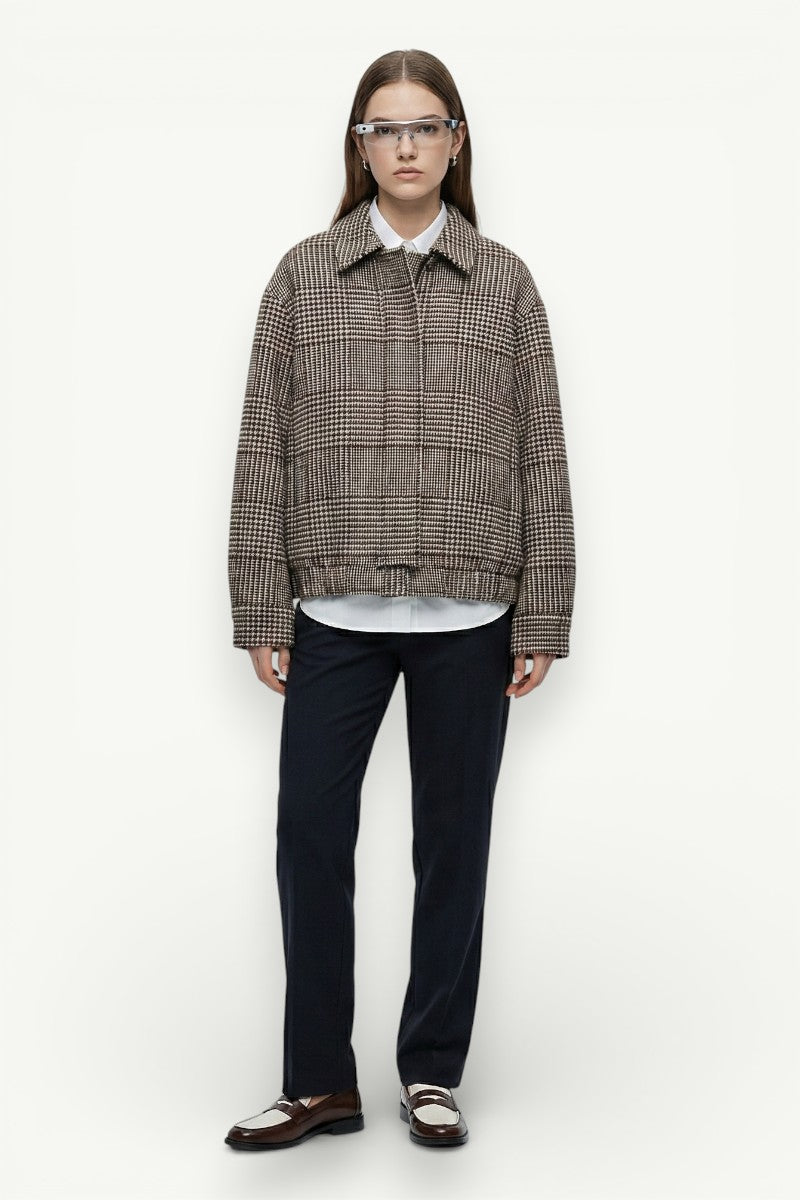 Checkered Collar Pilot Jacket