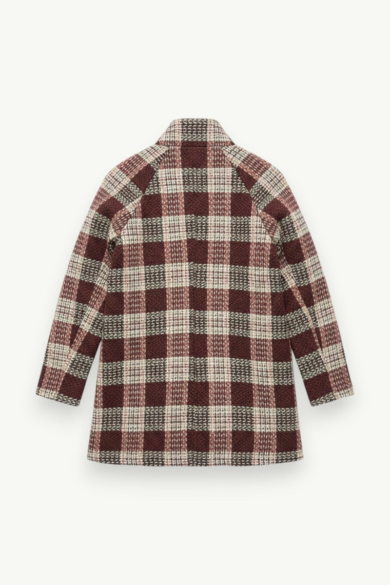 Stand-Collar Double-Breasted Coat