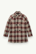 Stand-Collar Double-Breasted Coat