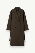 Double-Sided Wool Blend Long Coat