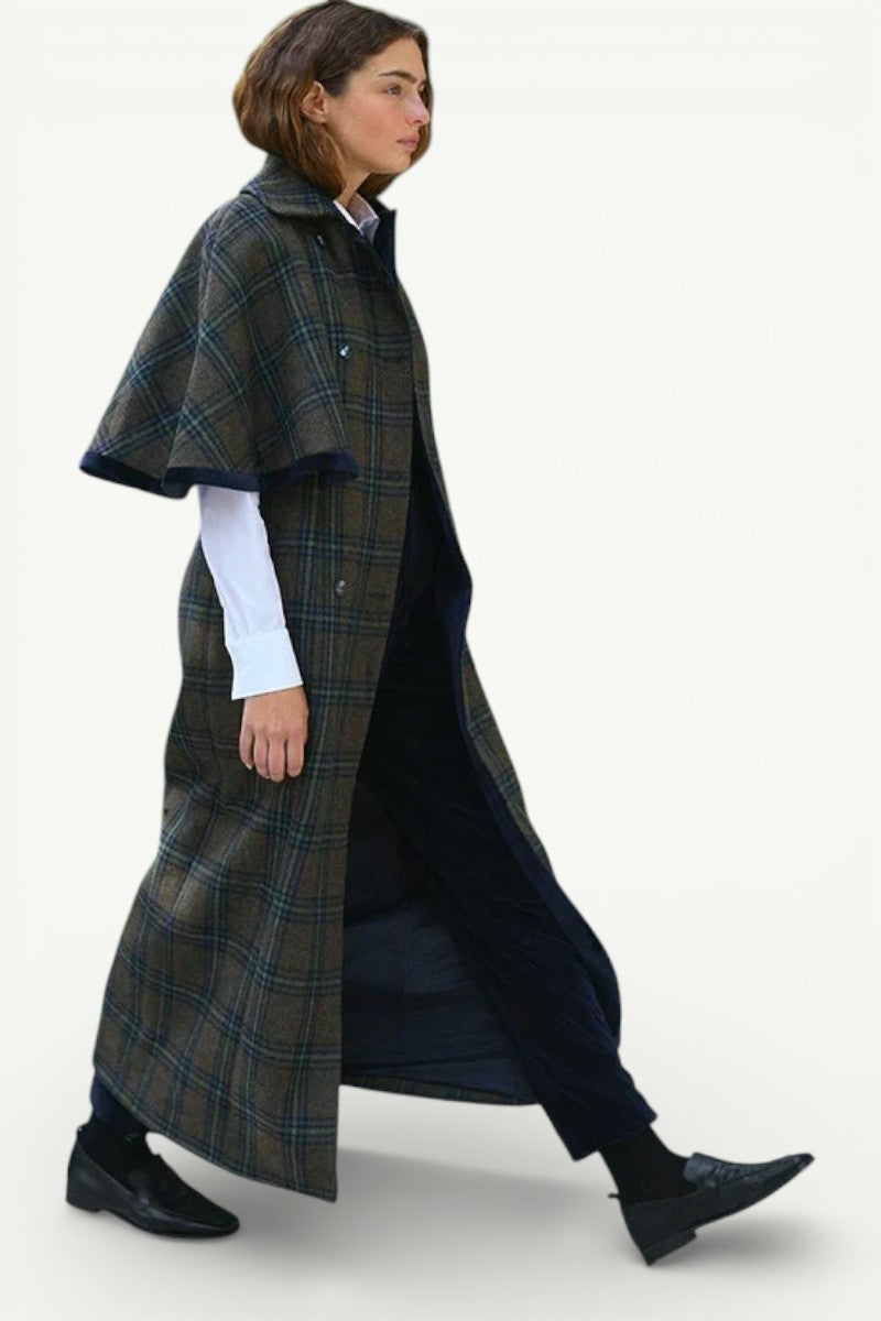 Retro Double-Breasted Cloak Coat