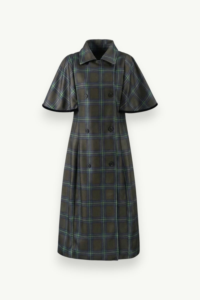 Retro Double-Breasted Cloak Coat