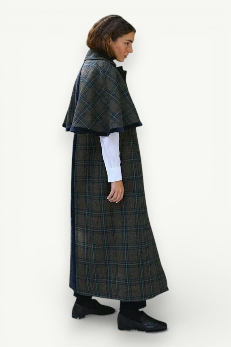 Retro Double-Breasted Cloak Coat
