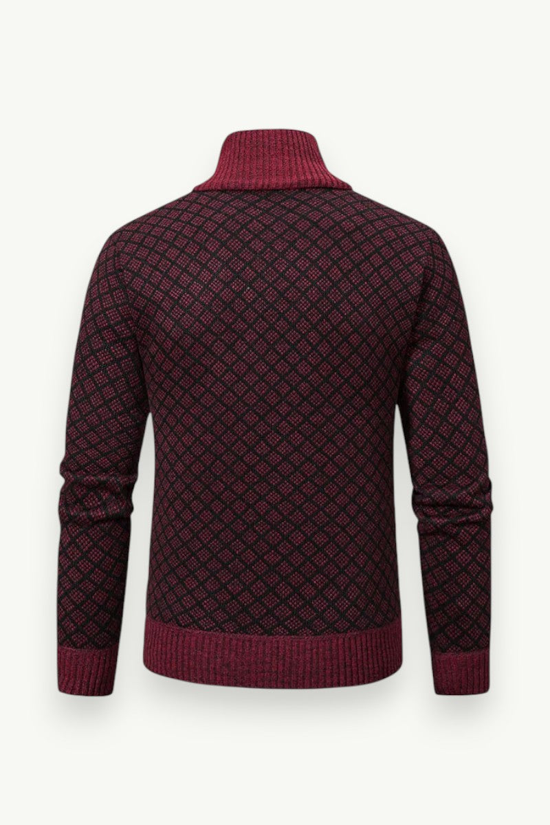 Slim Fit Plaid Zip-Up Jacket