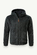 Hooded Fleece-Lined Woolen Jacket