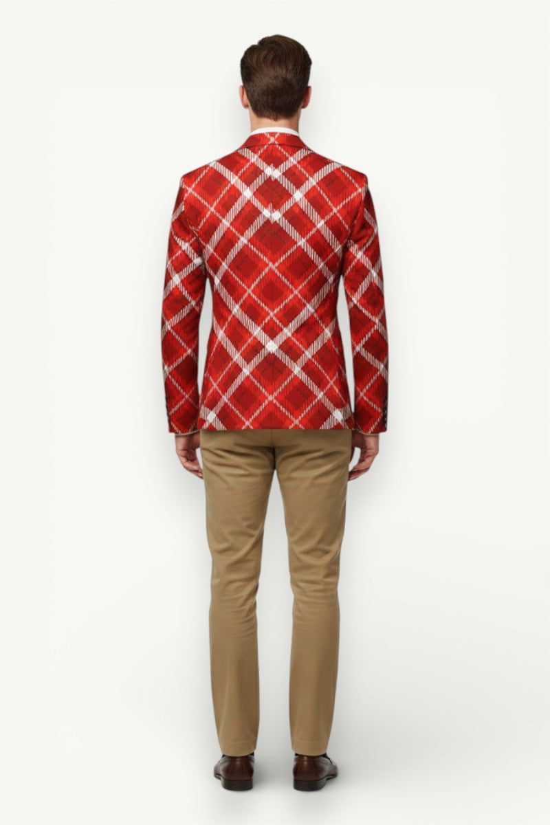 Snowflake Printed Party Blazer