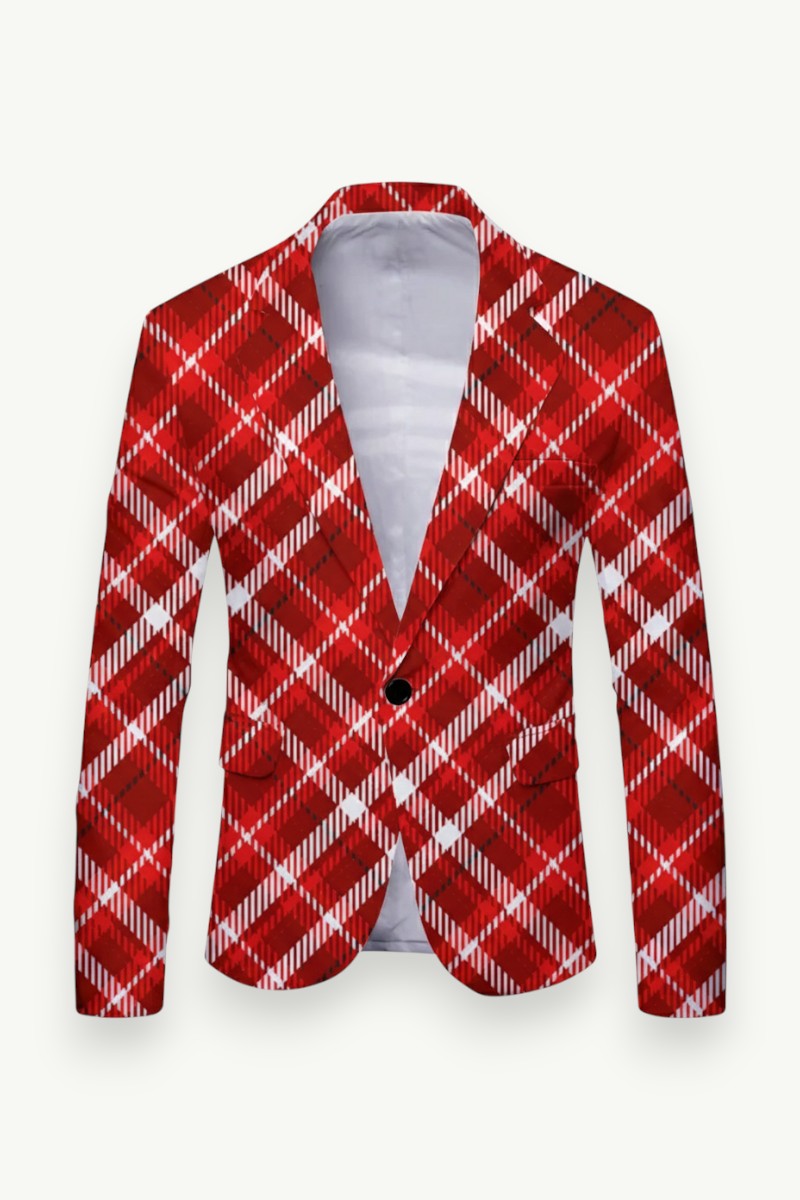 Snowflake Printed Party Blazer