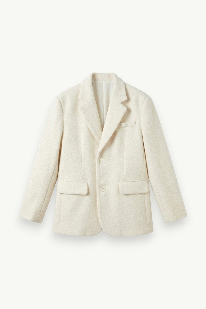 Chic Lapel Woolen Jacket