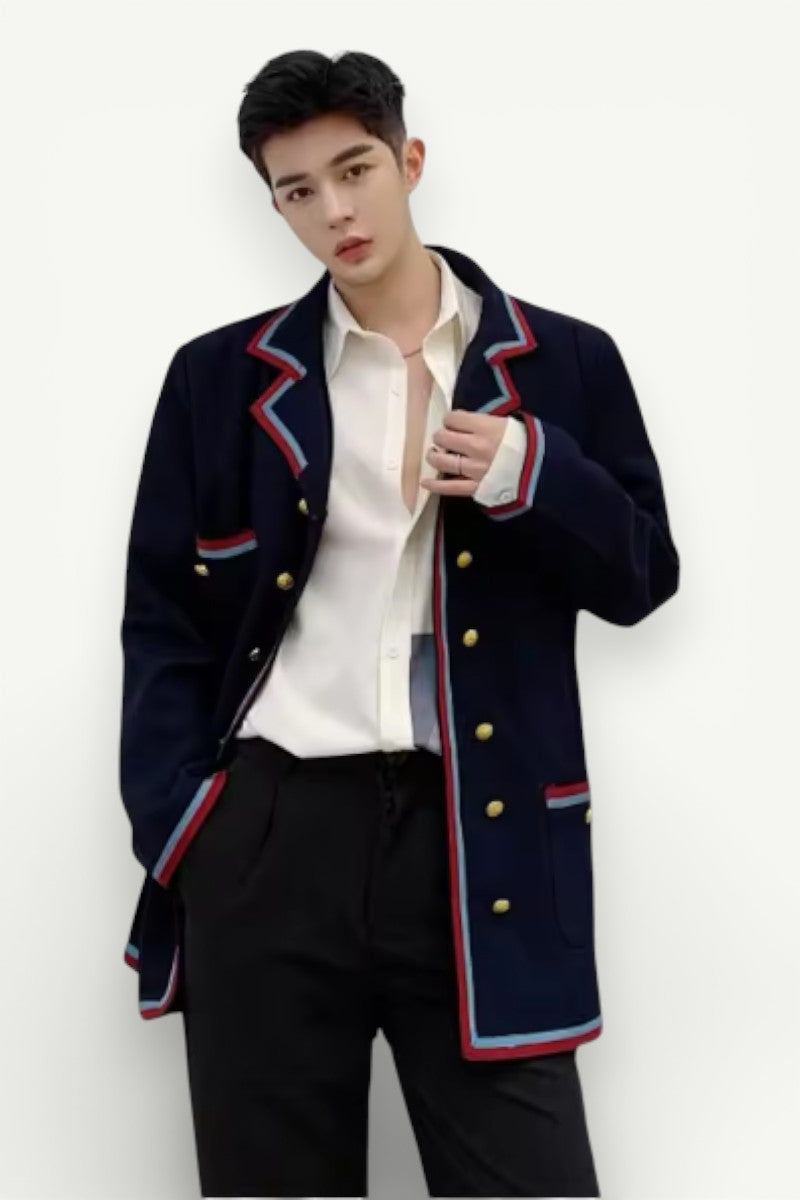 Contrast Korean Casual Blazer